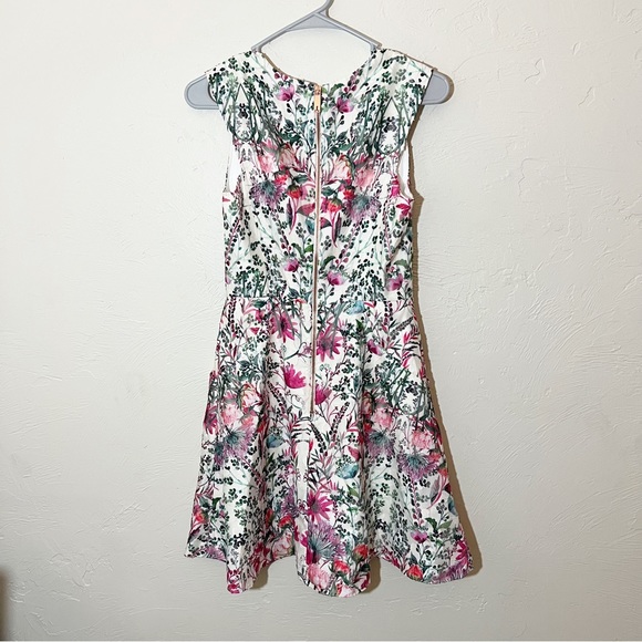 Ted Baker London Gaea Floral Fit and Flare Dress Sz 2-4 - Picture 7 of 8